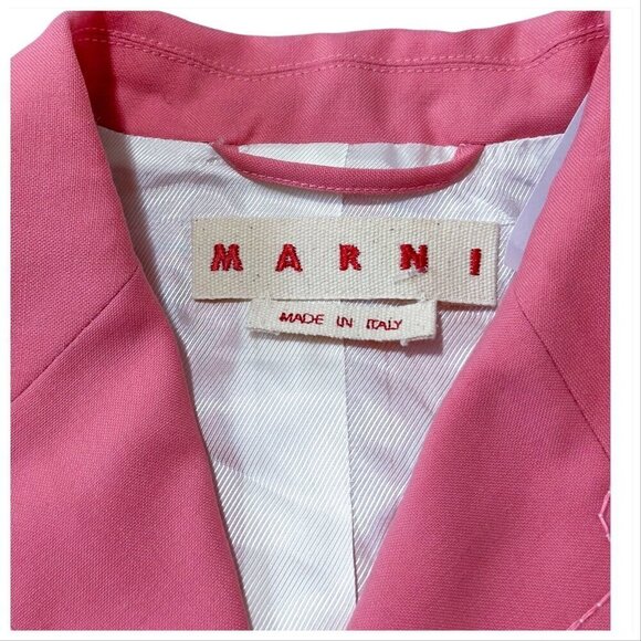Marni Pink Tailored virgin wool jacket, Size 44 Italy, New with tag - Picture 6 of 16